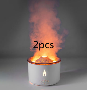 Vulkaan aroma diffuser met kwallenringen en vlameffect, 350 ml