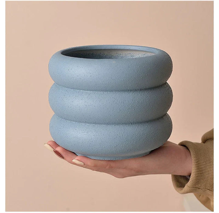 BubbleNest - Moderne Keramische Succulenten Pot met Speels Bubbel Design