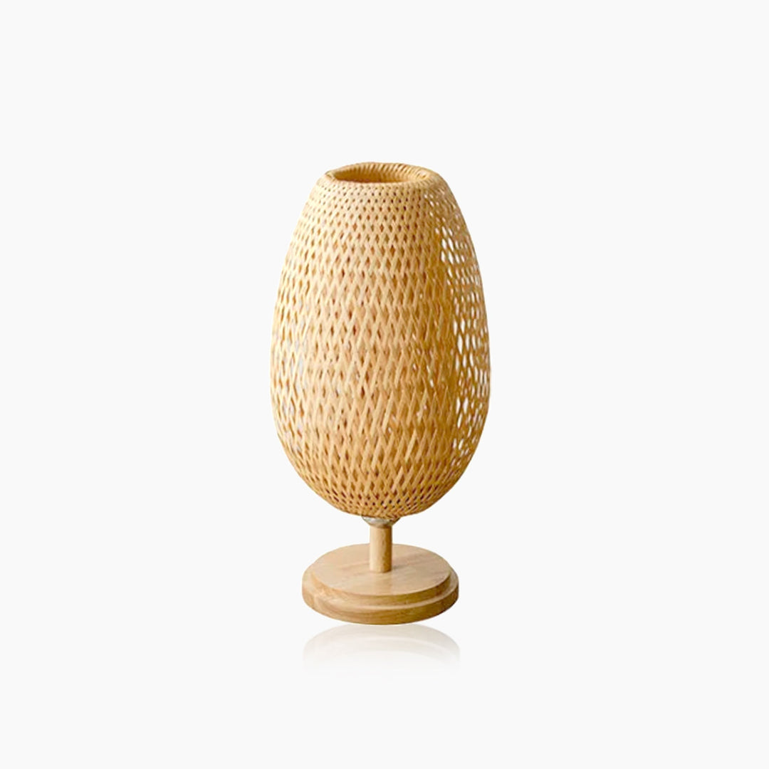 LumiBamboo - Handgemaakte Vintage Bamboe Tafellamp voor Natuurlijke Sfeer
