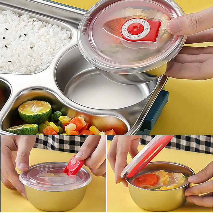 WarmBox - Thermische Bento Lunchbox van Roestvrij Staal met Compartimenten