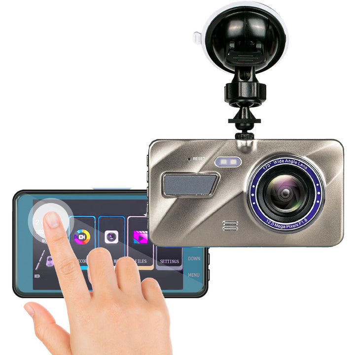 Draadloze Dashcam met Voor & Achtercamera en Nachtzicht
