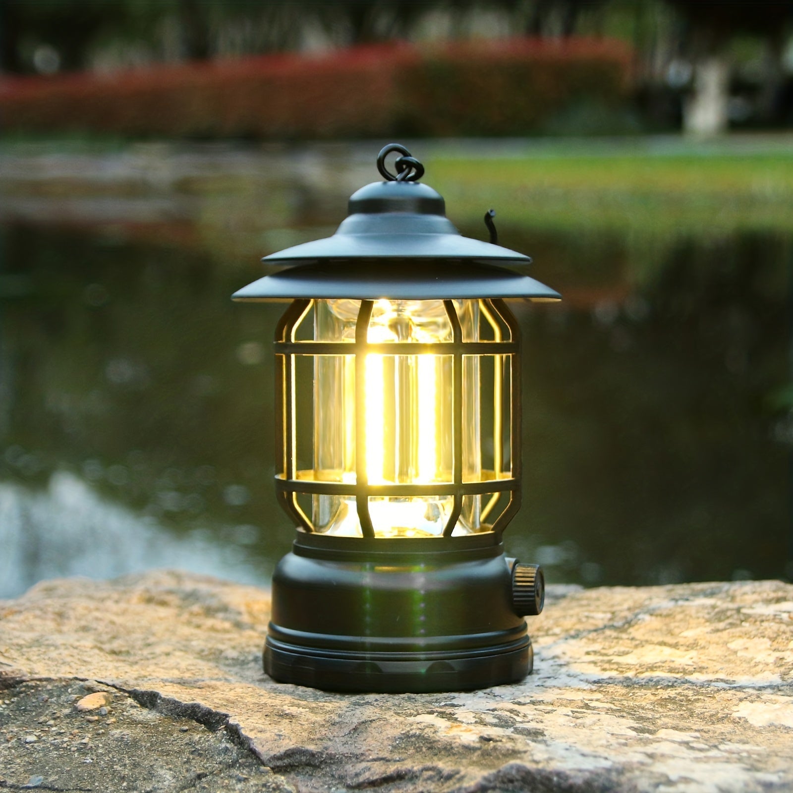 LumenGlow - Dimbare Retro Campinglamp met USB en LED Verlichting