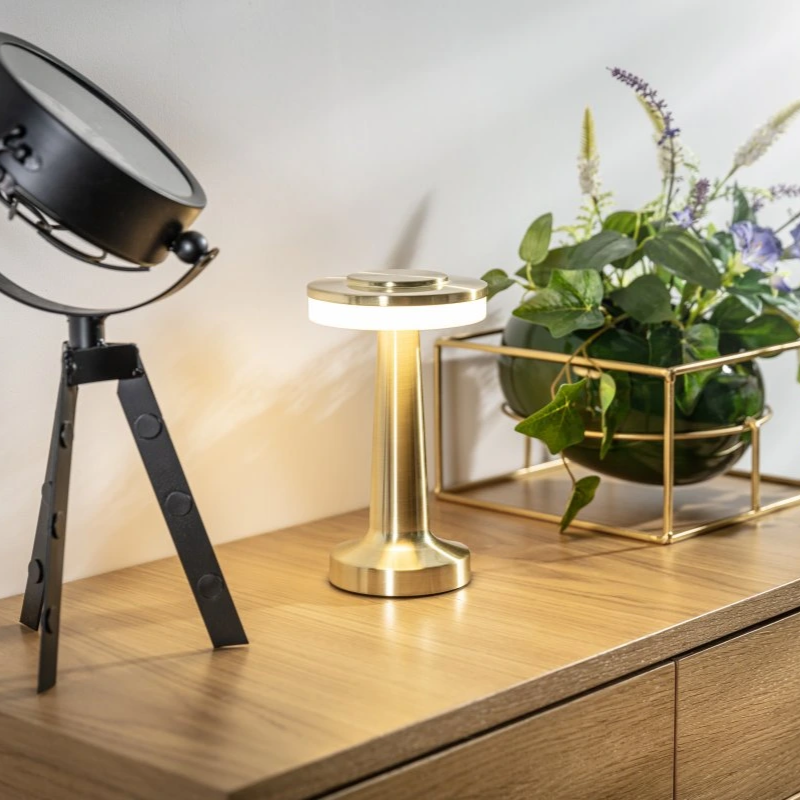 Draagbare dimbare tafellamp, elegant retro ontwerp