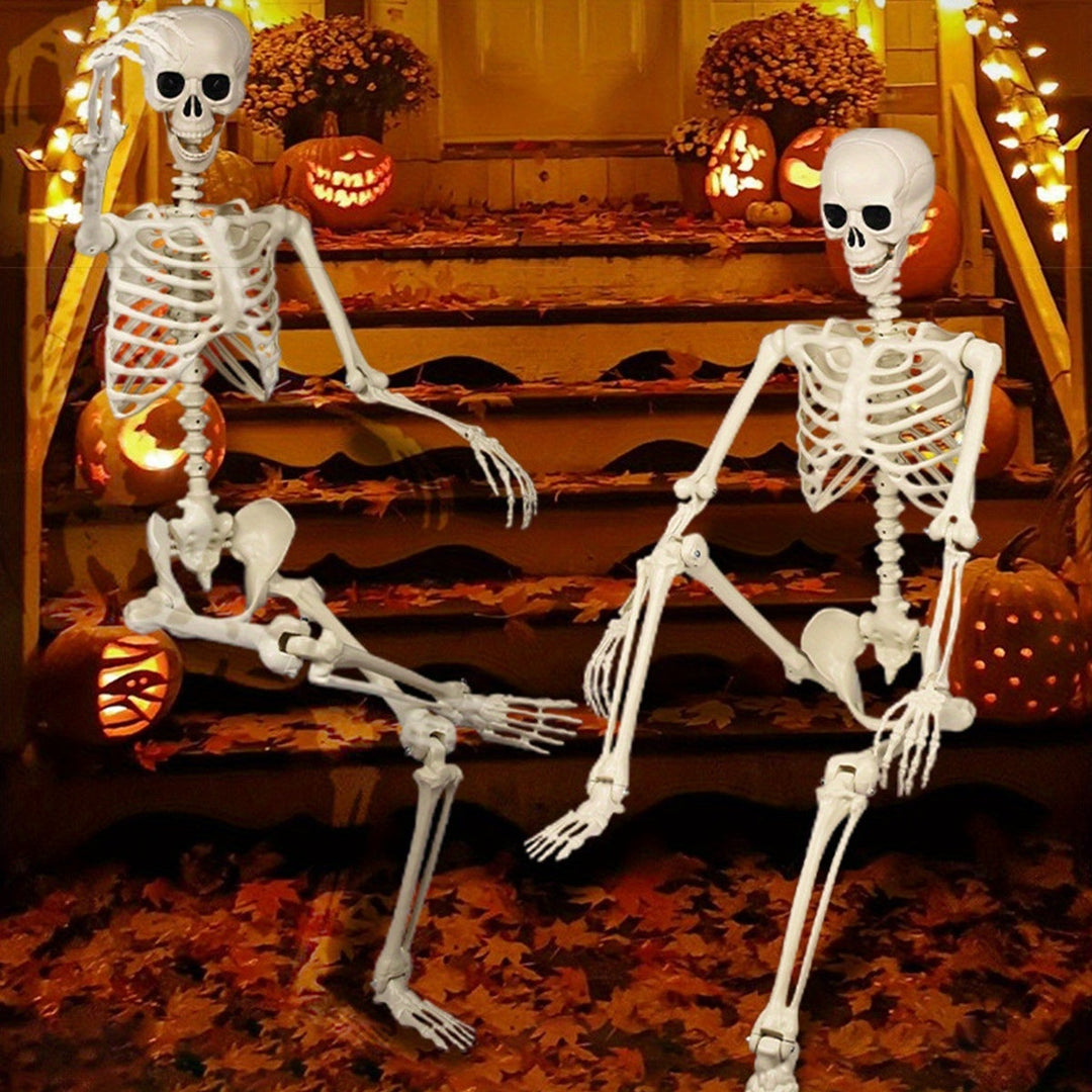 Grote Halloween-skelet van 5,5 ft verstelbare buitendecoratiefiguur