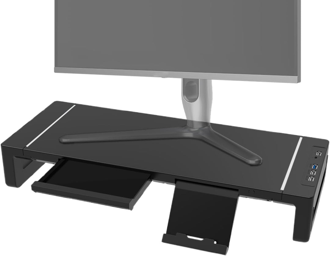 Elevation verstelbare monitorstandaard met lade – Stravon