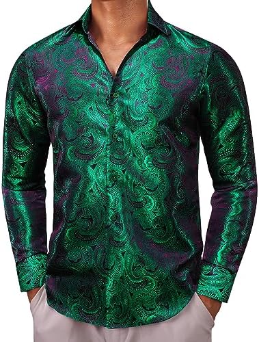 Herenoverhemd met paisley-jacquard – model met lange mouwen voor bruiloften en avondkleding