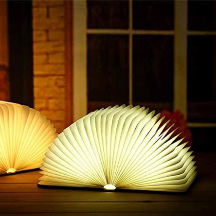 Decoratief boekvormig LED-nachtlampje, oplaadbaar via USB