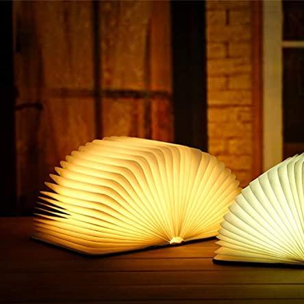 Decoratief boekvormig LED-nachtlampje, oplaadbaar via USB
