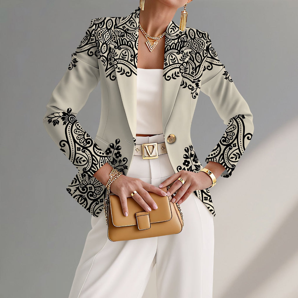 Getailleerde Blazer met Luipaardprint