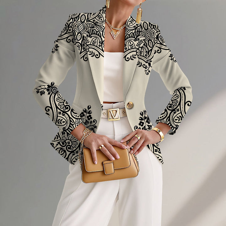Getailleerde Blazer met Luipaardprint