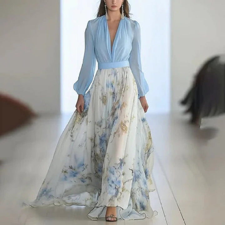 Bloemen Maxi Jurk met V-hals
