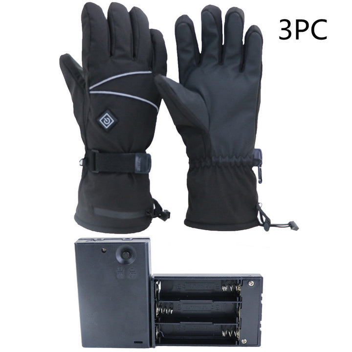 Verwarmde skihandschoenen met antislip palm en 3 standen