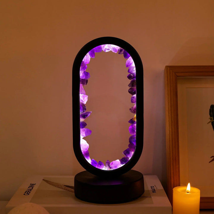 AmethystGlow - Handgemaakte Natuurlijke Kalmerende Amethist Lamp voor Ontspanning