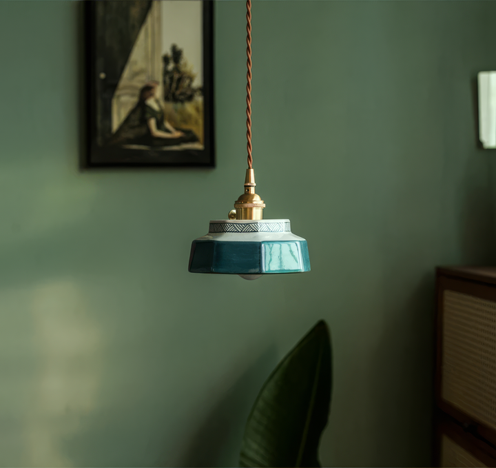 Sonja – Handbeschilderde keramische hanglamp