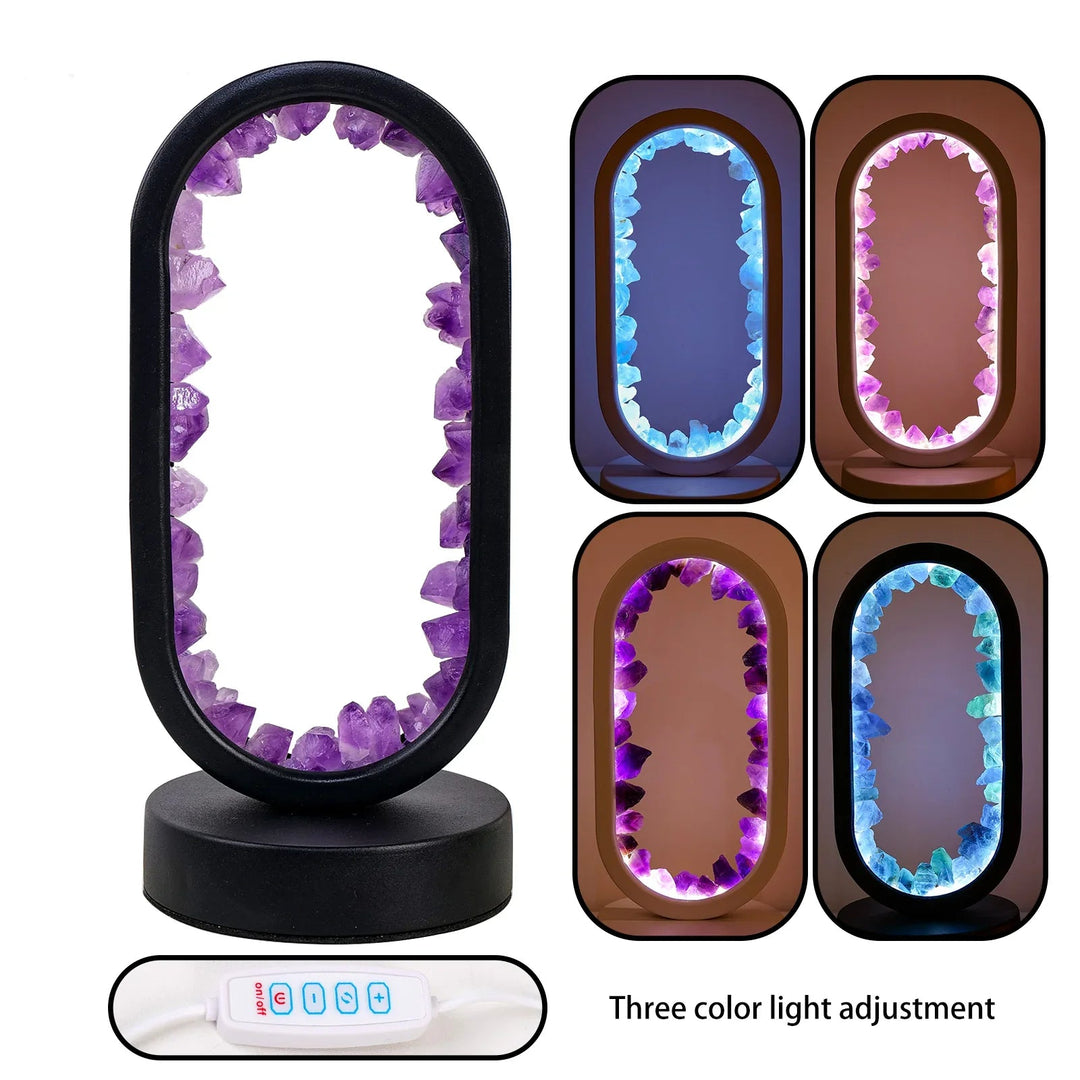AmethystGlow - Handgemaakte Natuurlijke Kalmerende Amethist Lamp voor Ontspanning
