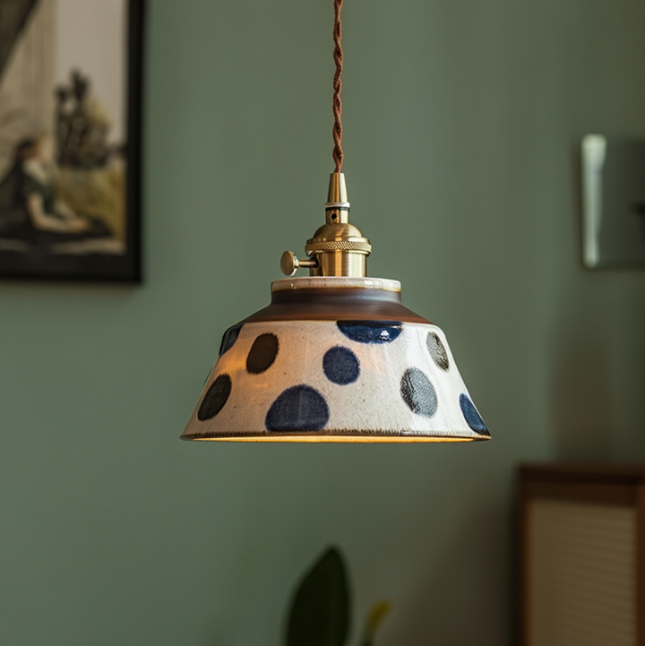 Ronja – Handbeschilderde keramische hanglamp