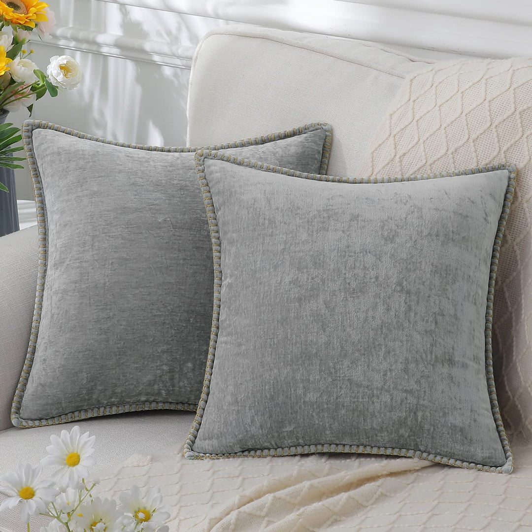 CozyNest - Zachte Chenille Kussenhoes 45x45cm Luxe Decoratie voor Bank & Woonkamer