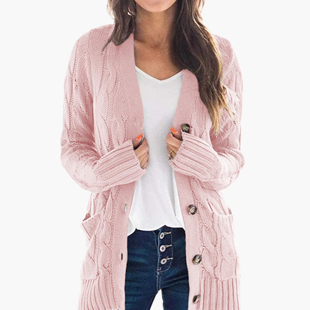 Dames Cardigan met Knopen en Zakken