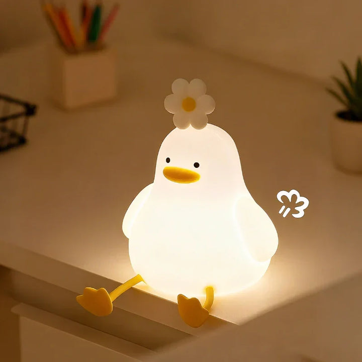 Schattig nachtlampje met figuurtje voor naast je bed, touchbediening, oplaadbare lamp