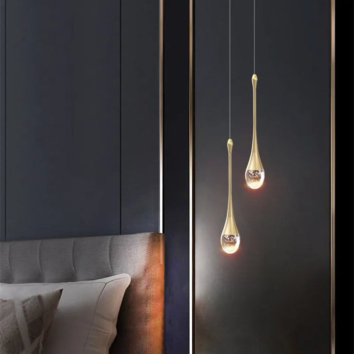 Glazen hanglamp met warm licht - Vetra