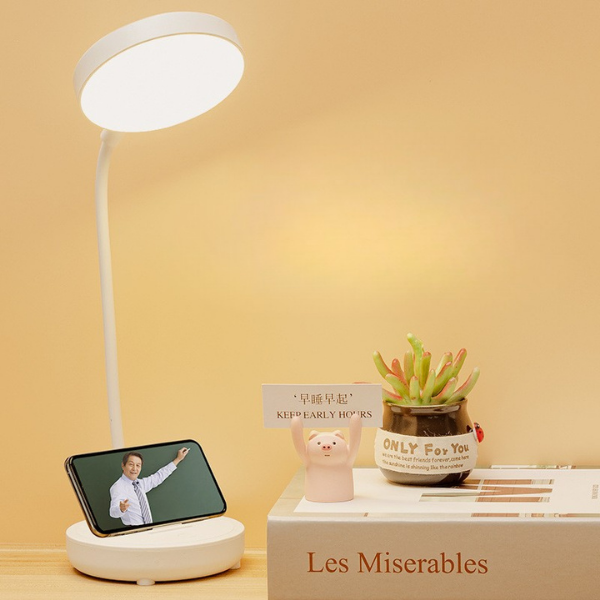LED-bureaulamp met instelbare helderheid en flexibele hals
