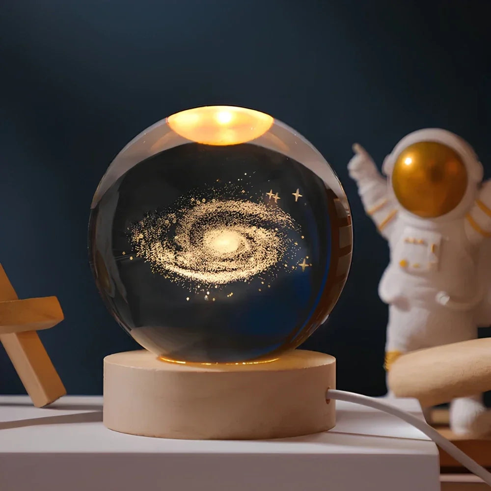 Kosmische kristallen bol-lamp, magische LED-woondecoratie
