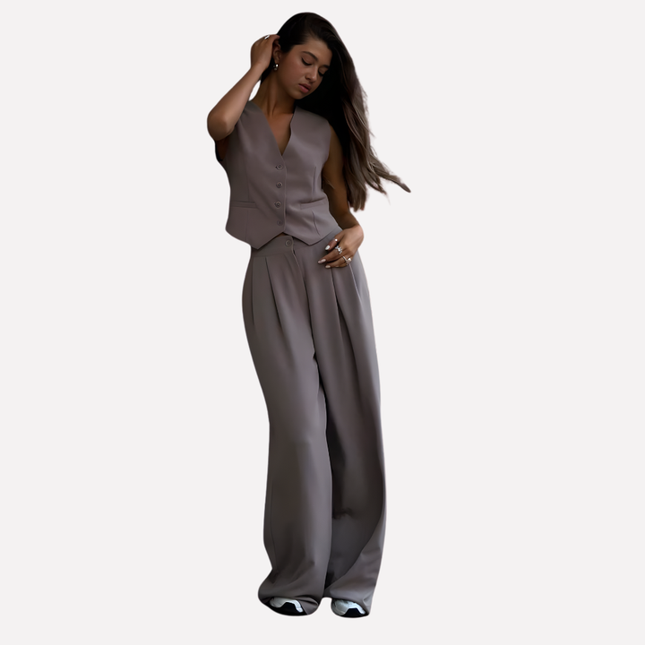 Mouwloos topje en lange broek voor dames