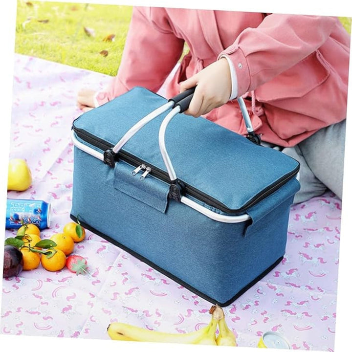 Opvouwbare geïsoleerde picknickmand 18L, draagbare koelbox