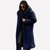 Dames Hooded Coat met Knopsluiting