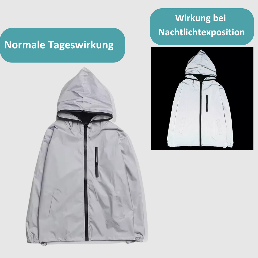 Sterk reflecterende en waterdichte unisex regenjas – LumiSafe
