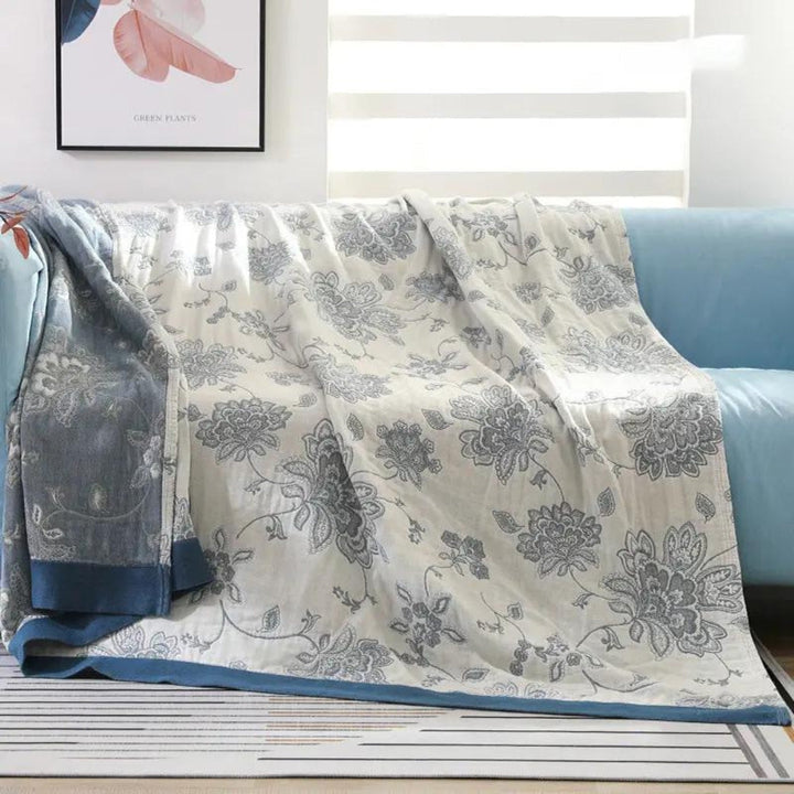 Elegante bloemendeken, ademend en comfortabel hoeslaken voor in huis in alle seizoenen