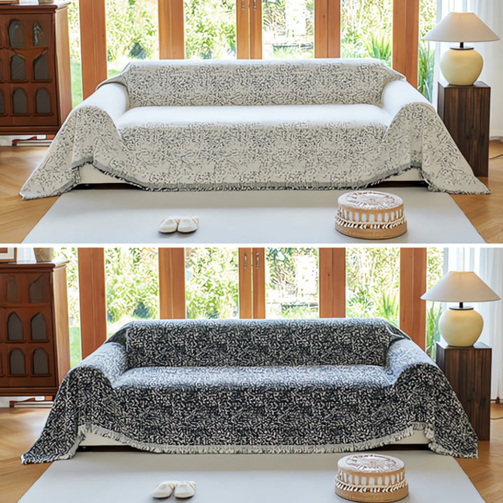 Nordic Speckle bankbeschermer, omkeerbare boho bankhoes