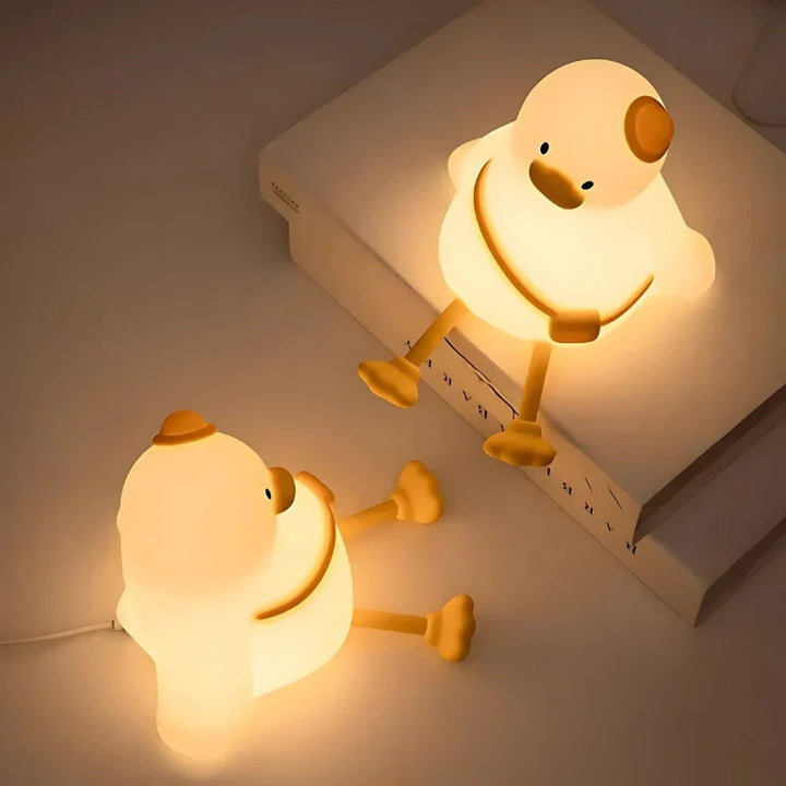 Schattig nachtlampje met figuurtje voor naast je bed, touchbediening, oplaadbare lamp