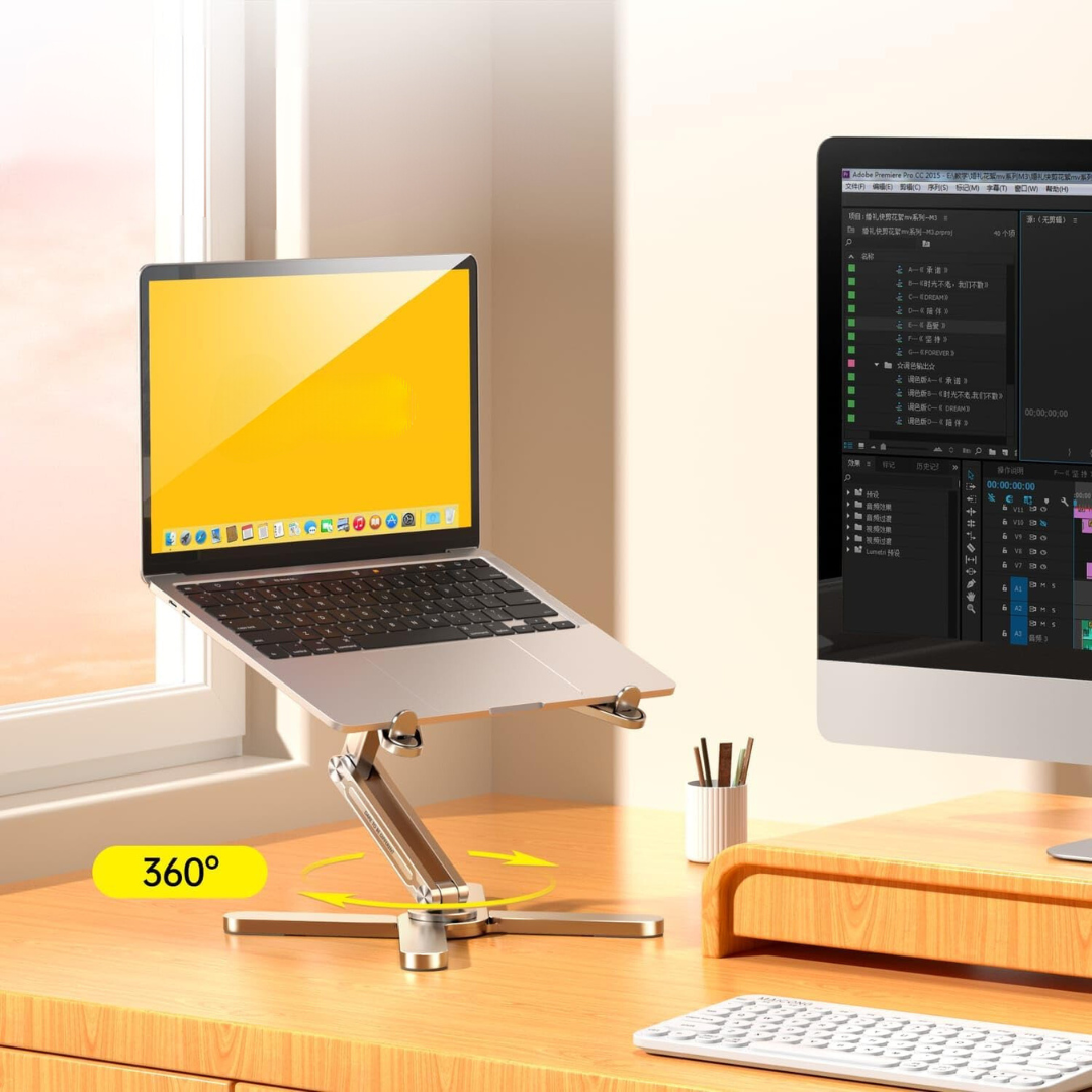 ElevatePro - Ergonomische Laptopstandaard van Aluminium voor MacBook, Tablet & iPad