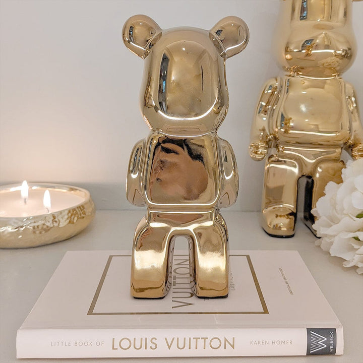 GoldenBeast - Luxe Gouden Bearbrick Sculptuur Voor Interieurdecoratie