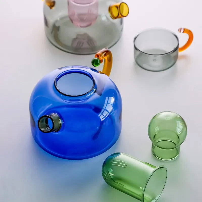 Theezetset met theepot en mok in urban stijl