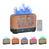 Aroma diffuser met vlameffect in 7 kleuren en sneeuwvlokprint