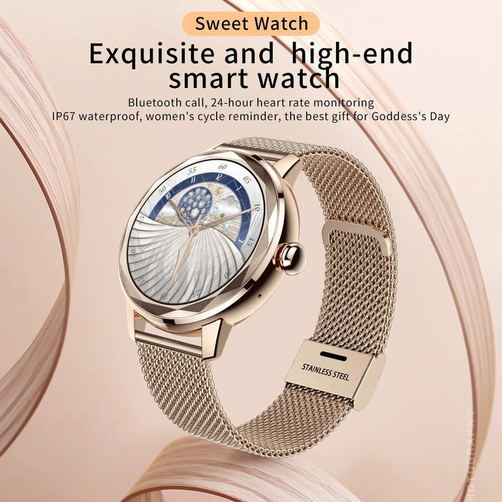 Smartwatch Dames Smart Gold – Luxe Sporthorloge in Roestvrij Staal