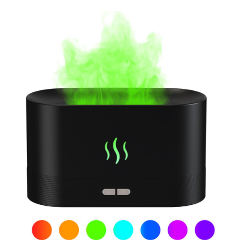 Aroma diffuser met vlameffect en 180 ml tank, stil en op USB