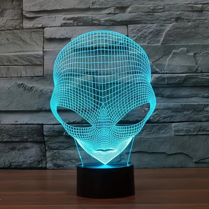 StarryLux - 3D Tafellamp met Zwarte Basis & 7 Kleuren LED-Verlichting