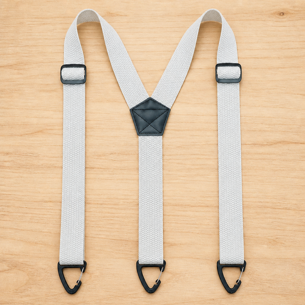 Elastische bretels voor heren, 3,8 cm breed met metalen clips, X- of Y-rug