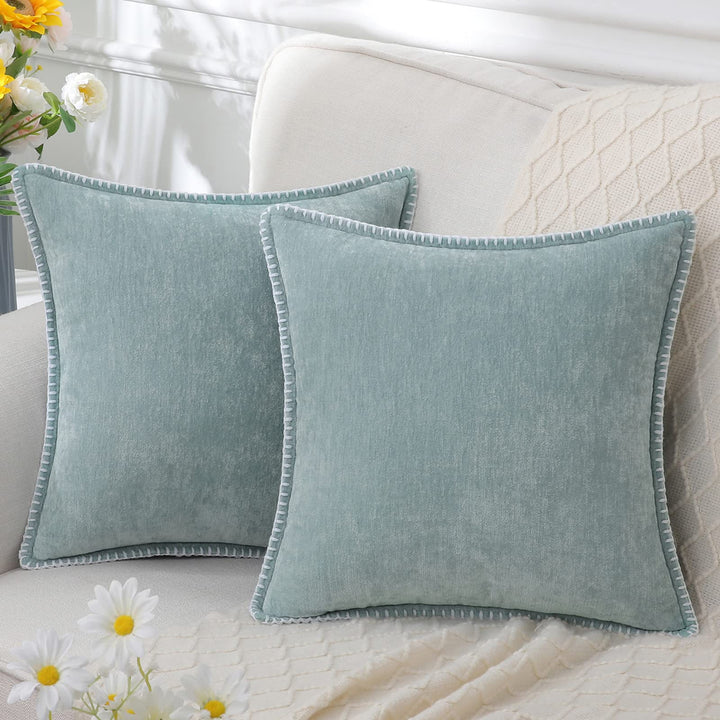 CozyNest - Zachte Chenille Kussenhoes 45x45cm Luxe Decoratie voor Bank & Woonkamer