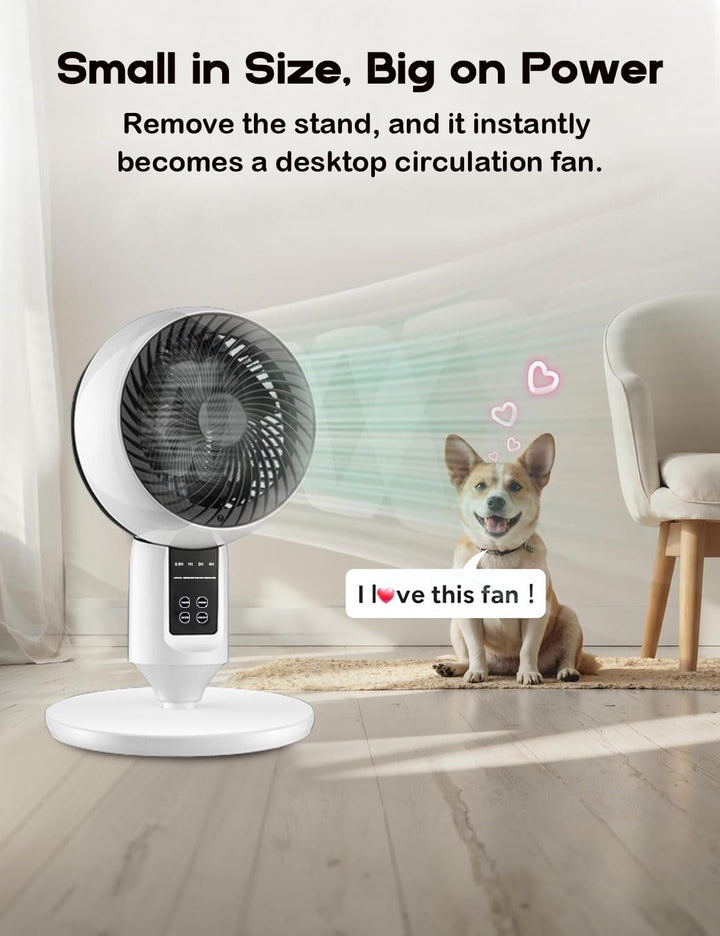 Verstelbare Staande Ventilator met 3D-Oscillatie – Aerion