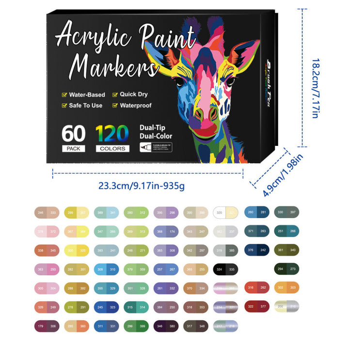 Double-headed Two-color Acrylic Marker Pen Children's Painting