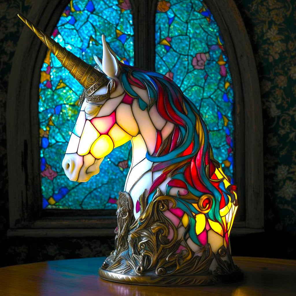 Tafellamp van gebrandschilderd glas dier decoratieve verlichting