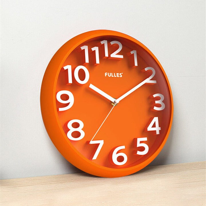 TimeTrendy - Moderne 3D Wandklok met Grote Cijfers en Stijlvol Design