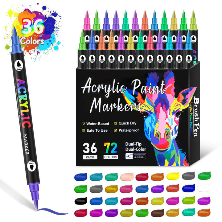 Double-headed Two-color Acrylic Marker Pen Children's Painting