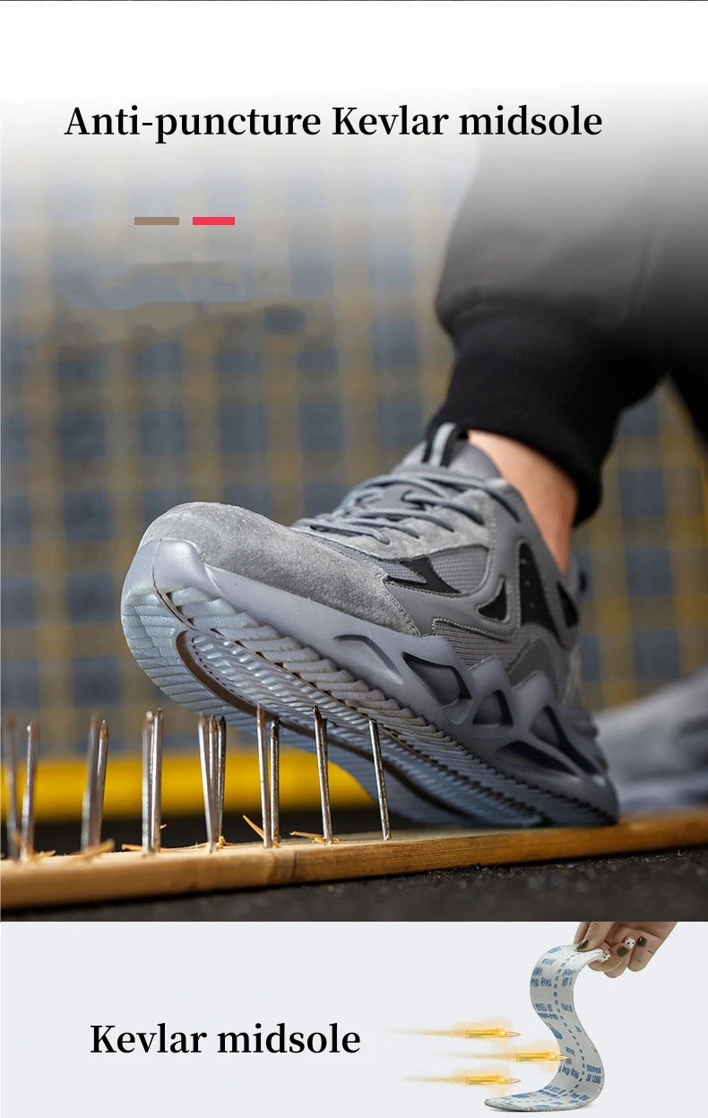 PowerStep - Lichtgewicht Veiligheidsschoenen Voor Heren | Anti-schok Werkschoenen