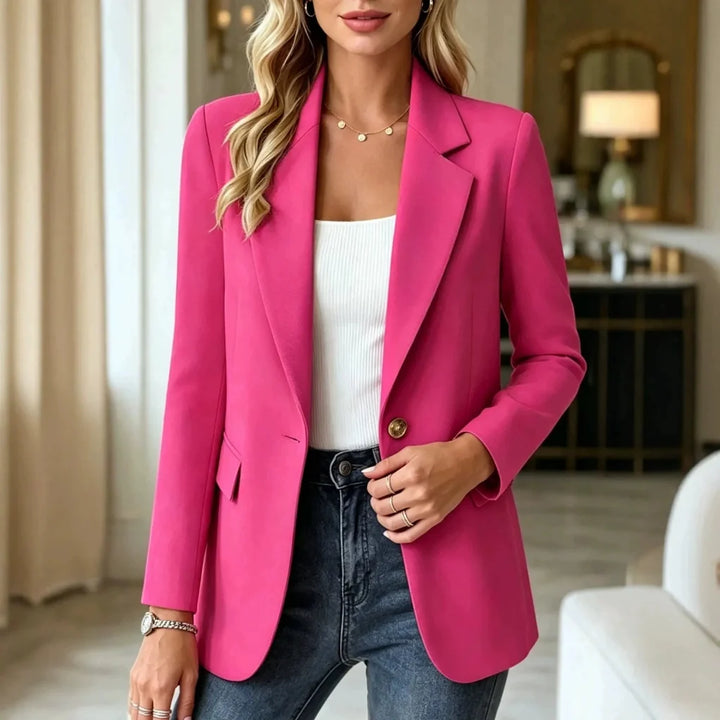 Lange Blazer met Reverskraag
