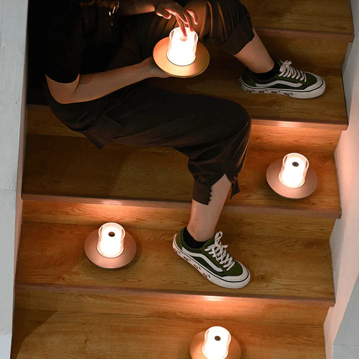 GlowLuxe - LED Kaarslamp Met Inductie & Vlamloze Sfeer